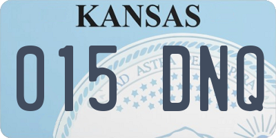 KS license plate 015DNQ