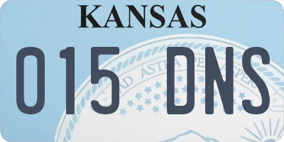 KS license plate 015DNS