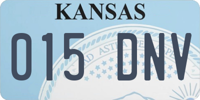 KS license plate 015DNV