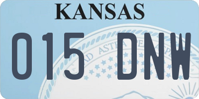 KS license plate 015DNW