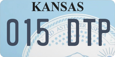 KS license plate 015DTP