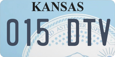 KS license plate 015DTV