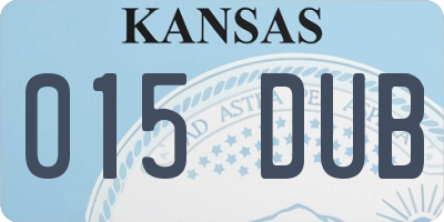 KS license plate 015DUB