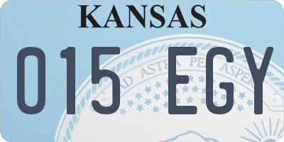 KS license plate 015EGY