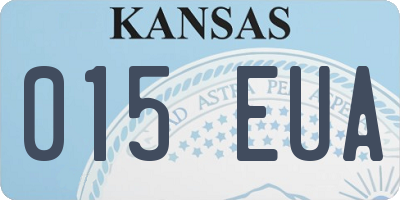 KS license plate 015EUA