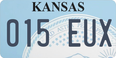 KS license plate 015EUX