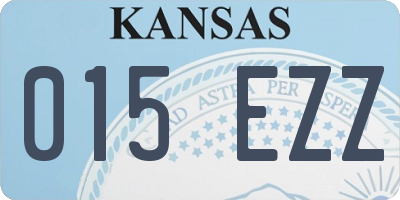 KS license plate 015EZZ