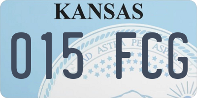 KS license plate 015FCG