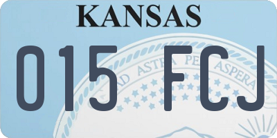 KS license plate 015FCJ