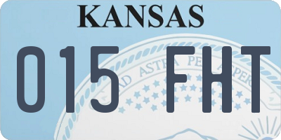 KS license plate 015FHT