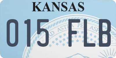 KS license plate 015FLB