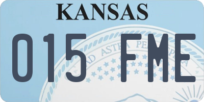 KS license plate 015FME