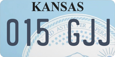 KS license plate 015GJJ