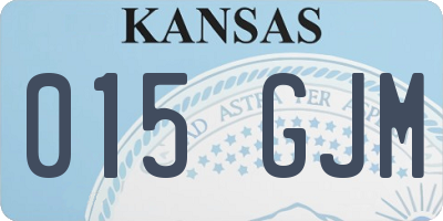 KS license plate 015GJM