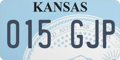 KS license plate 015GJP