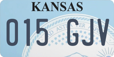 KS license plate 015GJV