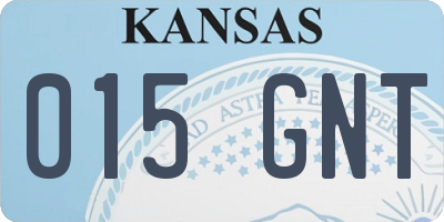 KS license plate 015GNT
