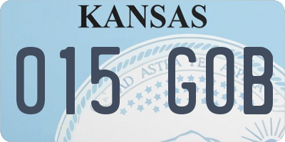 KS license plate 015GOB