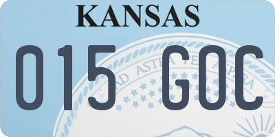 KS license plate 015GOC