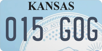 KS license plate 015GOG