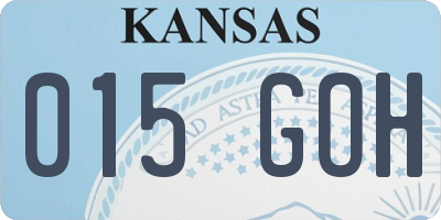 KS license plate 015GOH