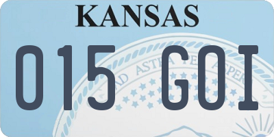 KS license plate 015GOI