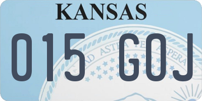 KS license plate 015GOJ