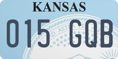 KS license plate 015GQB