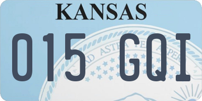 KS license plate 015GQI