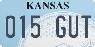 KS license plate 015GUT