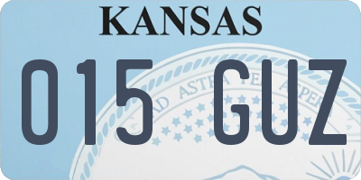 KS license plate 015GUZ