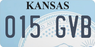KS license plate 015GVB