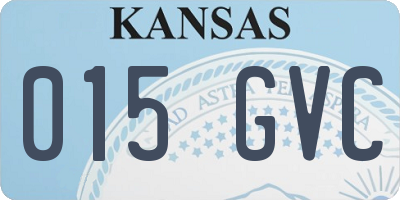 KS license plate 015GVC