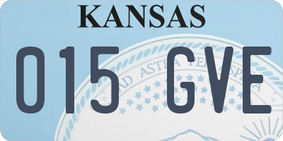 KS license plate 015GVE