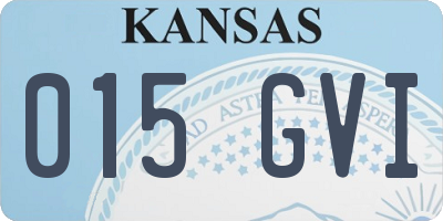 KS license plate 015GVI