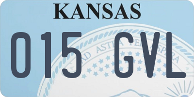 KS license plate 015GVL