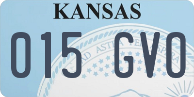 KS license plate 015GVO