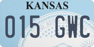 KS license plate 015GWC