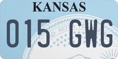 KS license plate 015GWG