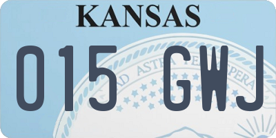 KS license plate 015GWJ