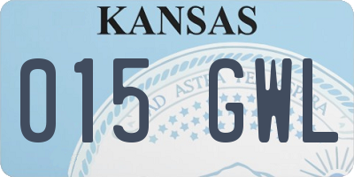 KS license plate 015GWL