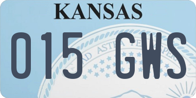 KS license plate 015GWS
