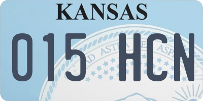 KS license plate 015HCN