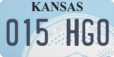KS license plate 015HGO