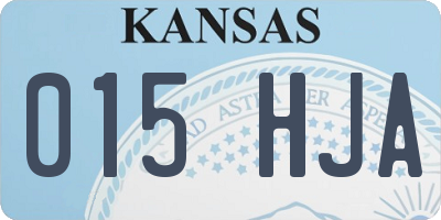 KS license plate 015HJA