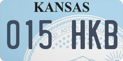 KS license plate 015HKB