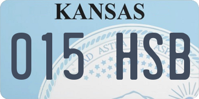 KS license plate 015HSB