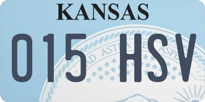 KS license plate 015HSV