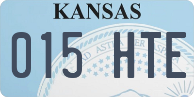 KS license plate 015HTE