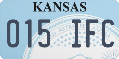 KS license plate 015IFC